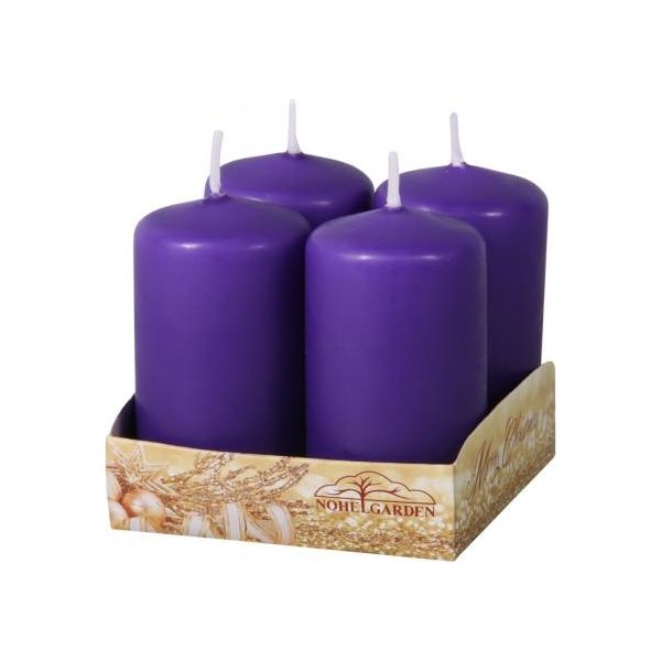 Nohel Garden Candela Dell'avvento Opaca D4X8Cm 4Pz-image
