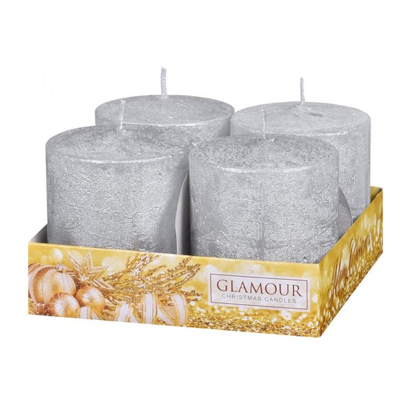 Nohel Garden Candele Dell'avvento Rustiche Metalliche D6X7Cm 4Pz-image