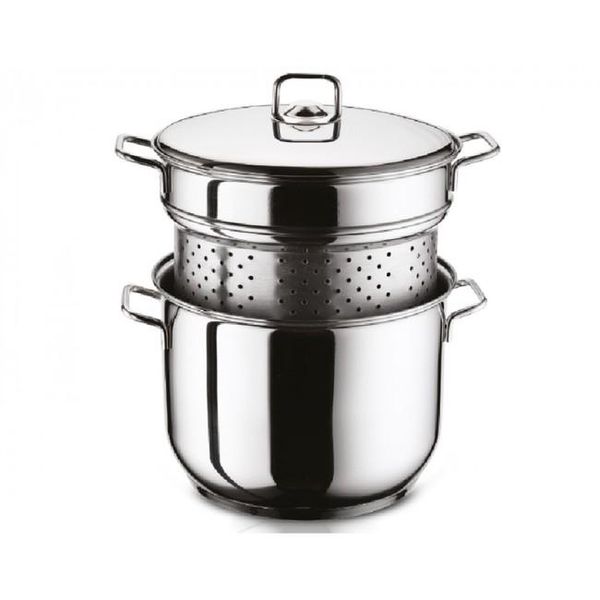 Perfect Home Set Pentola Con Vaporiera Arian Acciaio Inox 22 Cm-image