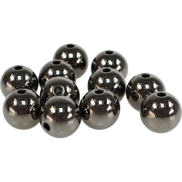 Perline Decorative Antracite Metallizzato 14Mm 35Pz Perline Decorative Artigianali-image