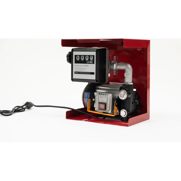 Pompa Di Trasferimento Diesel, Potenza Motore 550W, Portata Massima 60 Litri/Min, Rosso-image