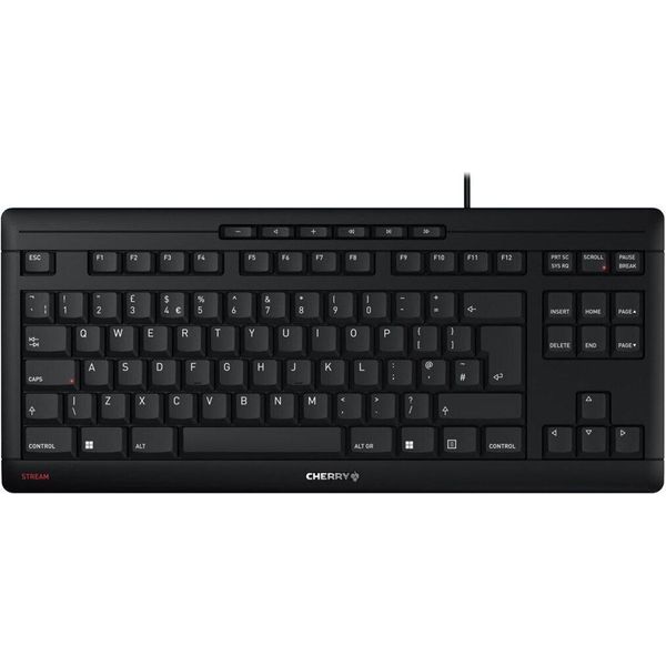 Cherry JK-8600GB-2 Cherry Tas Stream Keyboard Tkl Corded Gb-Layout Schwarz-image