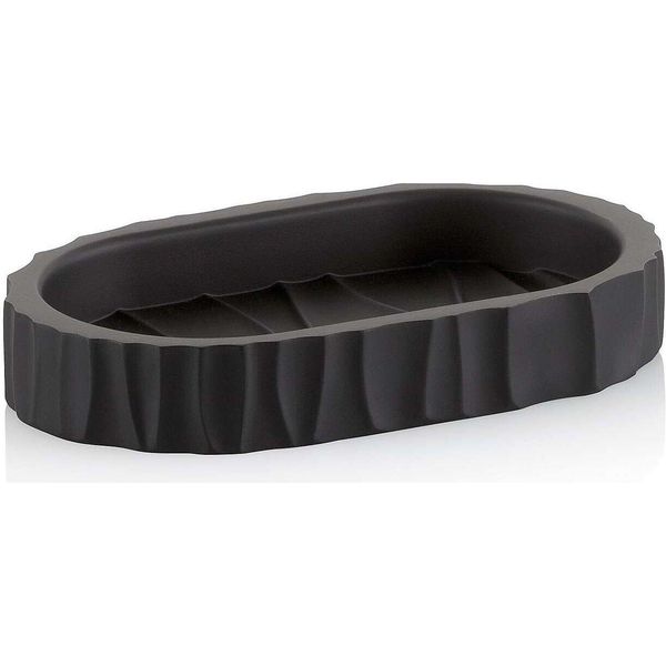 Kela Portasapone Merida In Poliresina Nero 15,0X9,0X2,5Cm KL-23764-image