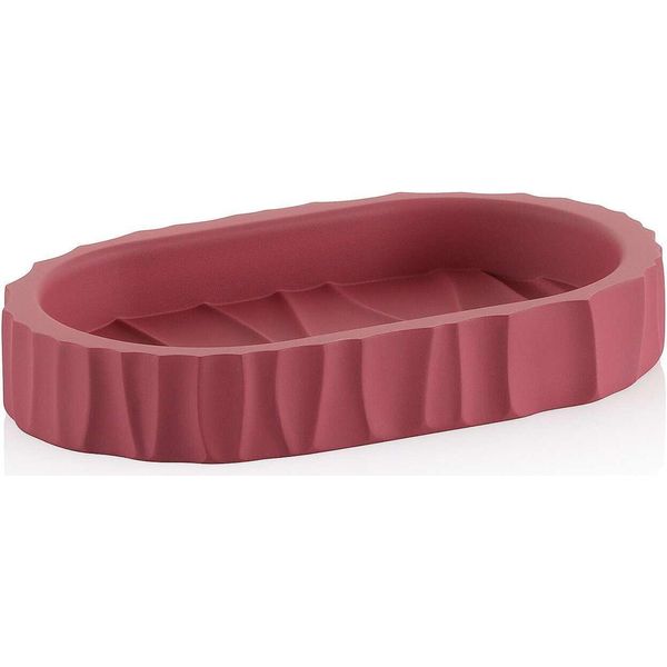 Kela Portasapone Merida In Poliresina Rosso Lampone 15,0X9,0X2,5Cm KL-23768-image