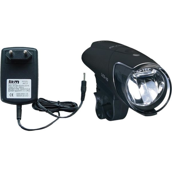 Busch & MüLler 1922QMLA Faro A Batteria 'Ixon Iq Premium', Led, 80 Lux, Con Adattatore Di Rete E Batterie Ricaricabili, Nero-image