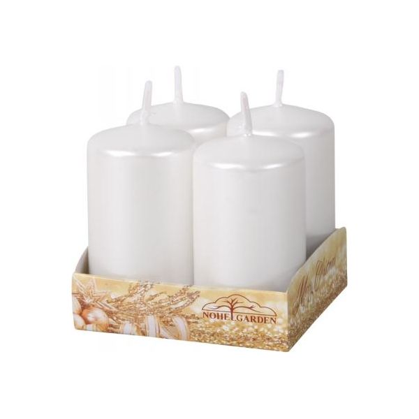 Candela Dell'avvento Nohel Garden Metallizzata Lucida D4X8Cm 4Pz-image