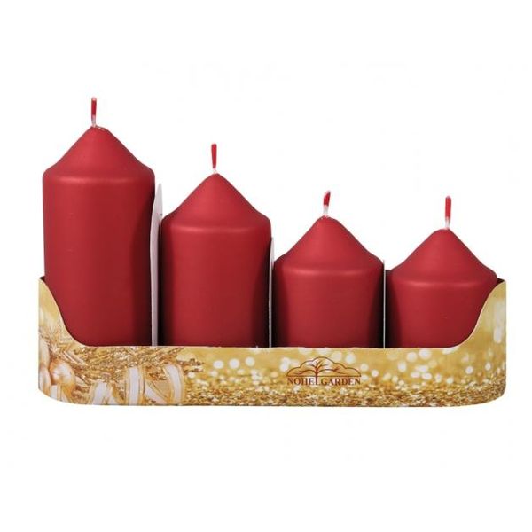 Nohel Garden Candele Dell'avvento Tiered Metallo Opaco D5X7/8/10/12Cm 4Pcs-image