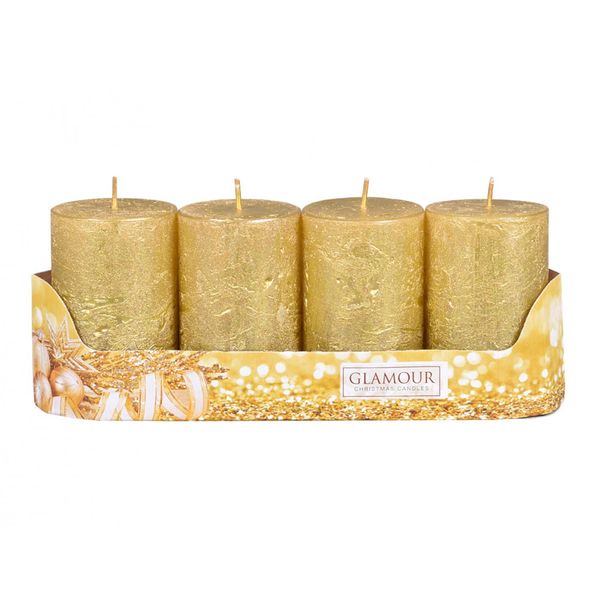 Candele Dell'avvento Nohel Garden Rustico Metallico D5X8Cm 4Pz-image