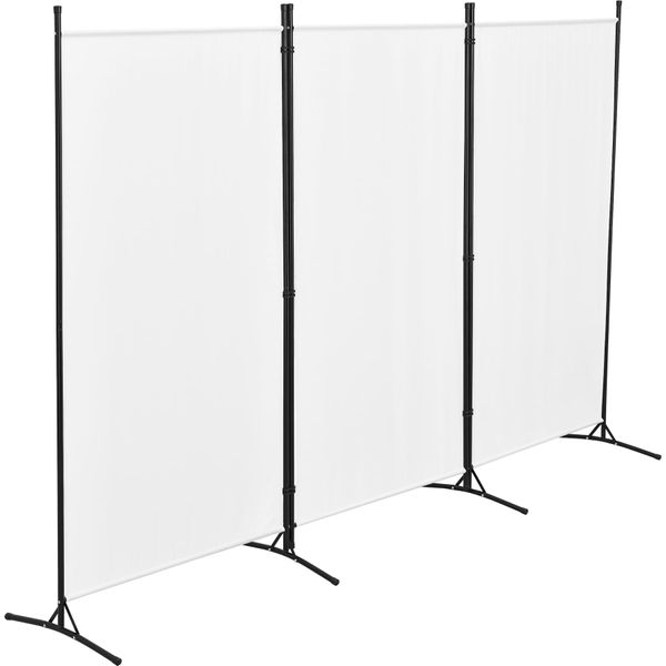 Divisorio Per Ambienti Teruel 3 Pezzi 260X176 Cm Schermo Divisorio 3 Pezzi Schermo Divisorio Privacy Muro Muro Spagnolo Bianco-image