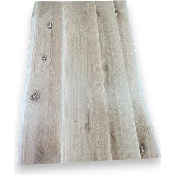 Piano Di Lavoro In Legno Massiccio Bordo Naturale Albero 140X80Cm, Rovere, Piano Di Lavoro, Piano Di Lavoro In Rovere Massiccio, Piano Di Lavoro In Legno-image
