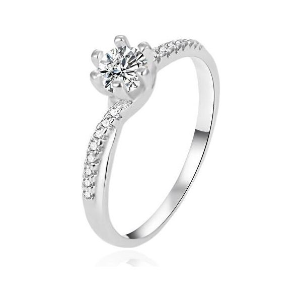 Anello Di Fidanzamento In Argento Con Zirconi AGT-R15W - Circonferenza: 52 Mm.-image