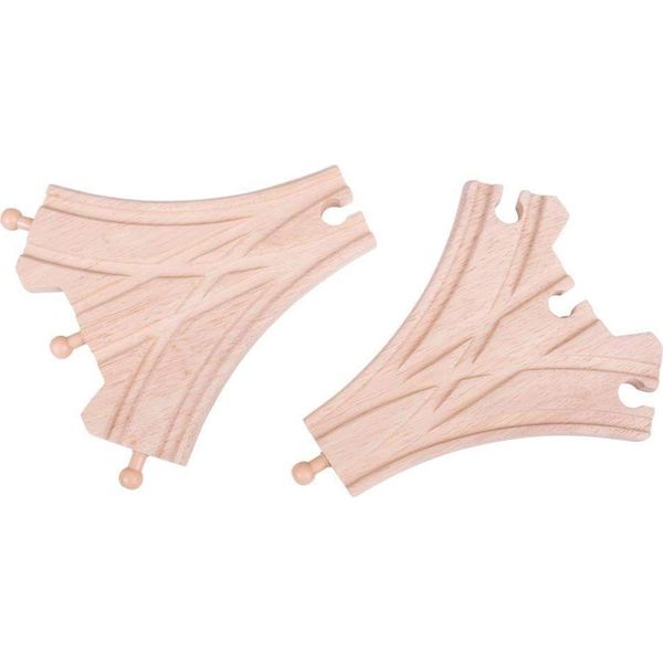 Bigjigs Rail Binari In Legno Interruttore A Tre Vie 2 Pz-image