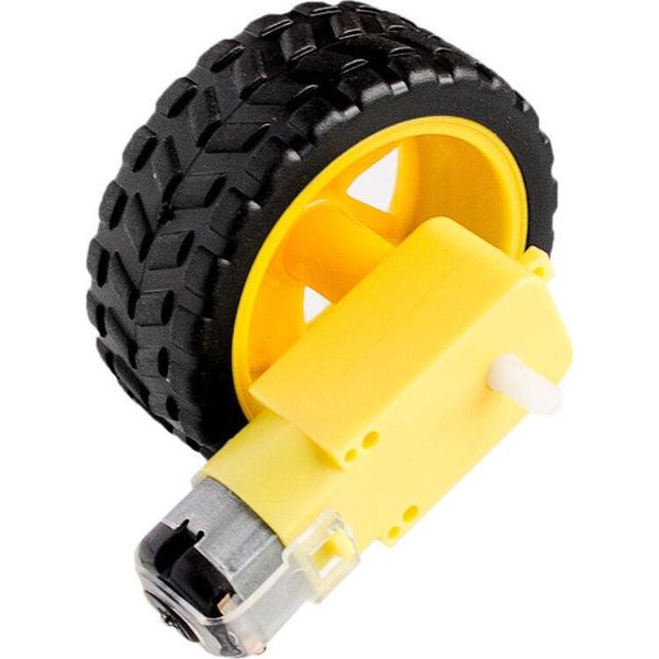 2Auto Smart Car Robot Plastica Pneumatico Ruota Dc 3-6V Motore Ingranaggio Per Robot Arduino-image
