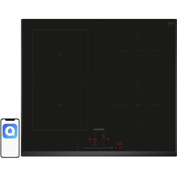 Siemens Iq100 ED651HSC1E Black Built-In 60 Cm Zone Induction Hob 4 Zone(S)-image