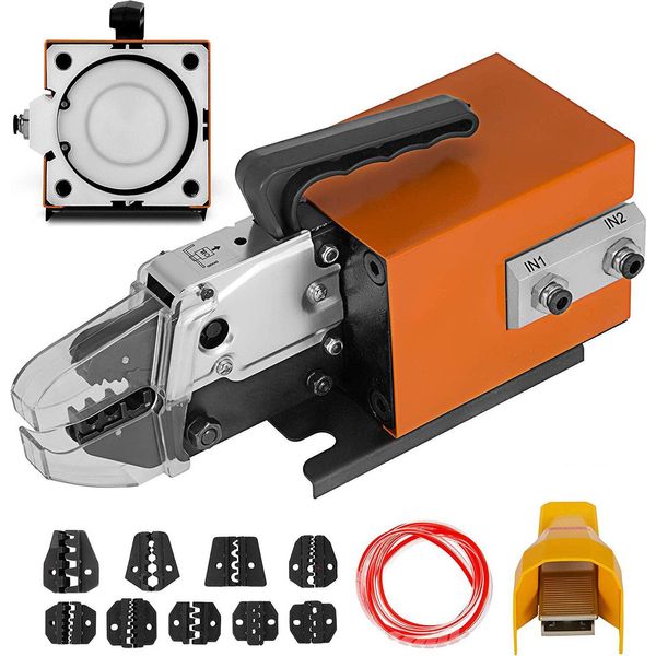 Crimpatrice Pneumatica Am-10, Crimpatrice Per Capicorda Ad Aria Compressa Per Crimpare Fino A 16 Mm², Crimpatrice Pneumatica Con 10 Matrici Per Molti Tipi Di Capicorda-image