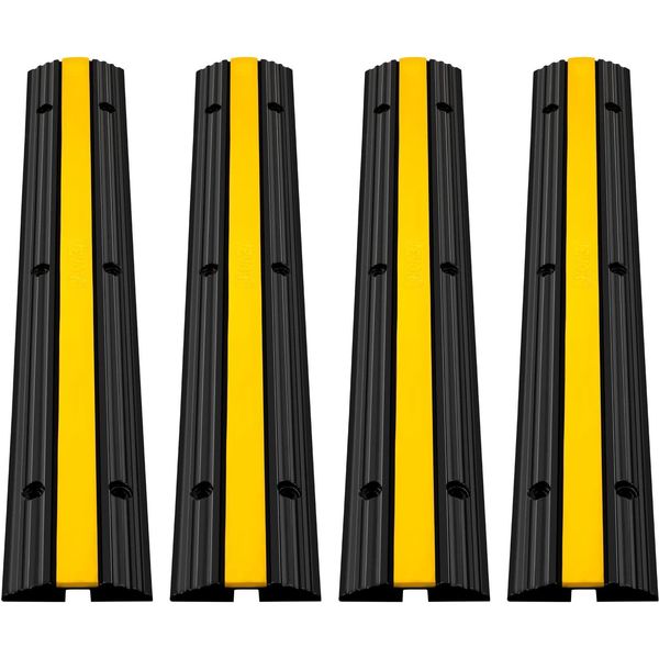 Canalina Per Parapetti Tappetino Di Protezione Per Cavi Canalina Per Cavi Da Esterno 4 Pezzi Ponte Per Cavi In Gomma Termoplastica Disponibile In Commercio Con Design Modulare Per-image
