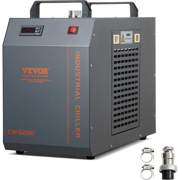 Refrigeratore D'acqua Industriale, CW-5200, Sistema Di Raffreddamento Ad Acqua Con Compressore Incorporato, Capacità Del Serbatoio Dell'acqua 7L, Portata Massima 13L/Min, Per Il Raffreddamento Di Macchine Per L'incisione Laser CO2-image