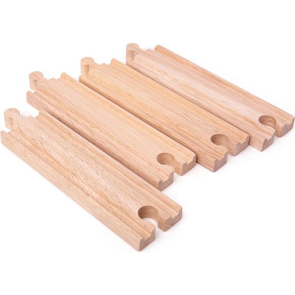 Bigjigs Rail Binari Lunghi E Diritti 21 Cm 4 Pz-image