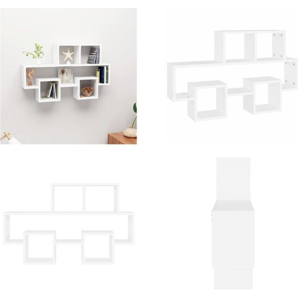 Vidaxl Mensola A Muro A Forma Di Auto Bianca 82X15X51 Cm In Legno - Mensola A Muro - Mensola A Muro - Mensola A Muro - Mensole A Muro-image