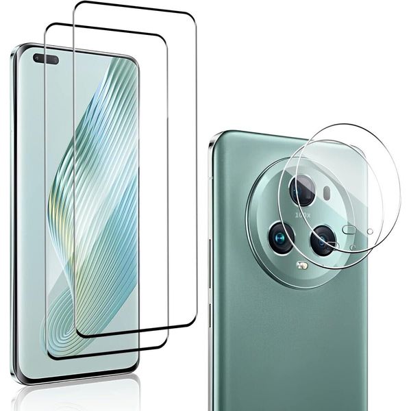 2X Vetro Protettivo 3D (Display + Fotocamera) Per Honor Magic 5 Pro Pellicola Corazzata 9H Completa-image