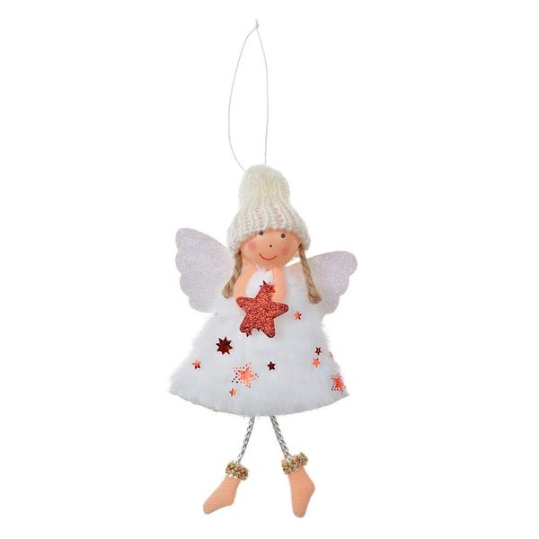 Ciondolo Angelo Di Natale Clayre & Eef 15 Cm Bianco Sintetico-image