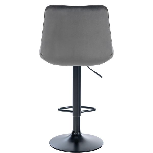 Clp Barhocker Toni Samt HöHenverstellbarer Thekenhocker Mit RüCkenlehne Barstuhl Mit Metallgestell-image