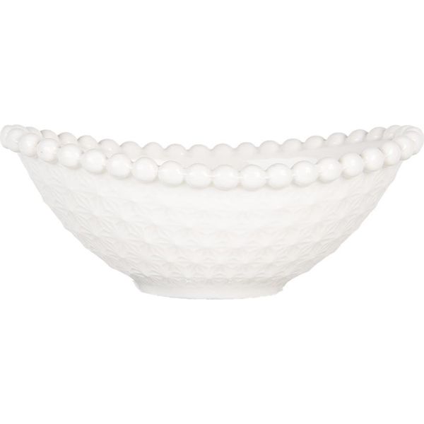 Ciotola Clayre & Eef 75 Ml In Vetroceramica Bianca-image