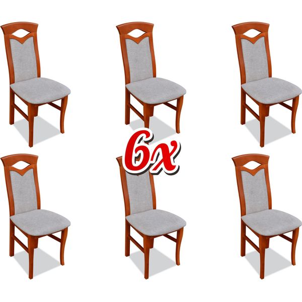 Sedia Imbottita Poltrona Poltrona Seduta Tessile Set Di Poltrone Nuova Cucina Sedia Sala Da Pranzo 6X Sedie-image