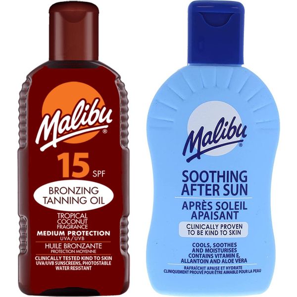 Malibu Tanning Oil SPF15 200 Ml + Balsamo Dopo Abbronzatura 200 Ml-image
