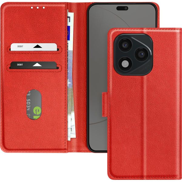 Avizar, Cover Honor 400 Lite Wallet Video Stand, Rosso-image