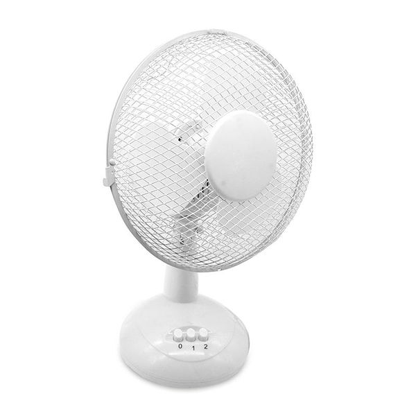 Ventilatore Da Scrivania Oscillante Bianco Ø 23 Cm 2 Velocità Ventilatore Da Scrivania Raffreddatore D'aria Ventola-image