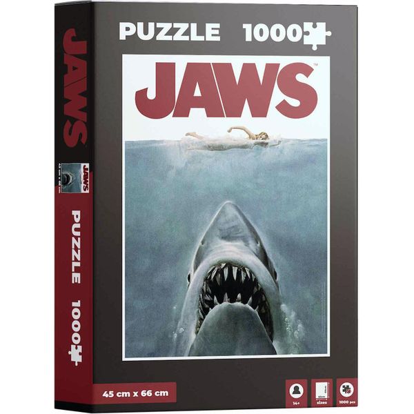 Jaws Il Grande Squalo Bianco Puzzle Motivo Poster Del Film-image