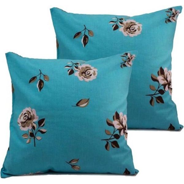 Home Elements Federa 40X40 Cm, Set Di 2, Fiori Blu-image