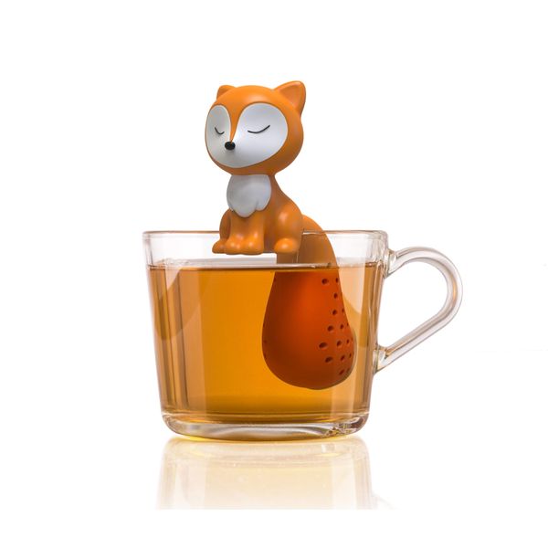 Winkee - Colino Per Tè Animale Carino Volpe | Uovo Per Tè Sfuso | Infusore Per Tè Divertente | Colino Per Tazza | Colino Per Spezie In Silicone-image