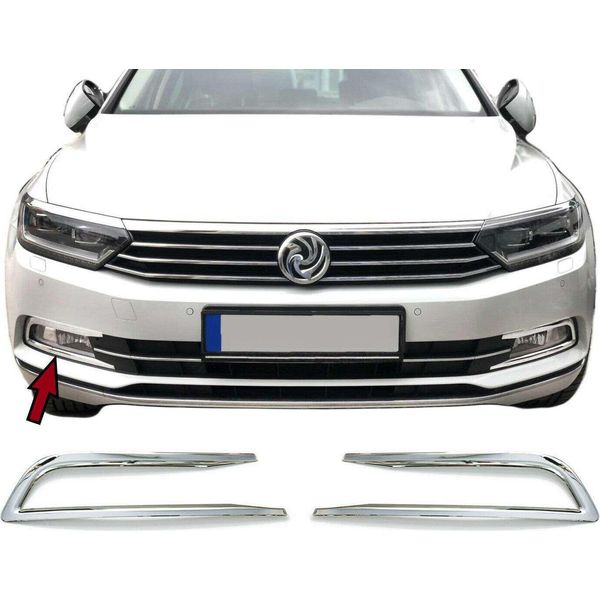 Telaio Faro In Acciaio Inox Cromato Per Vw Passat 3G B8 | Da 2014--image