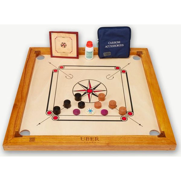 Karromspiel - Junior - 68X68 Cm - Compatto - ®️Designed In Uk - Ottimamente Rifinito - Qualità E Classe - Eco India-image
