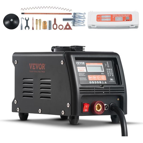 Vevor, 3 Kw, Kit Per La Riparazione Delle Ammaccature, Estrattore Di Ammaccature Con Saldatura Automatica/Manuale E 9 Modalità, Saldatore A Punti Per Carrozzeria, Estrattore Di Ammaccature-image
