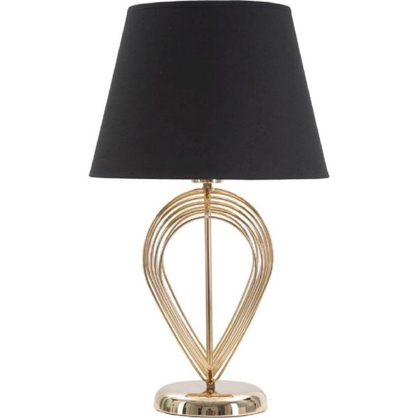 Mauro Ferretti Lampada Da Tavolo Maxt E27 Ø 32,5X53,5 Cm Oro Nero-image