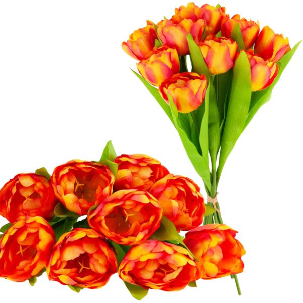 Bouquet Di Tulipani, Tulipani Artificiali In Un Bouquet, Composizione Di Primavera-image