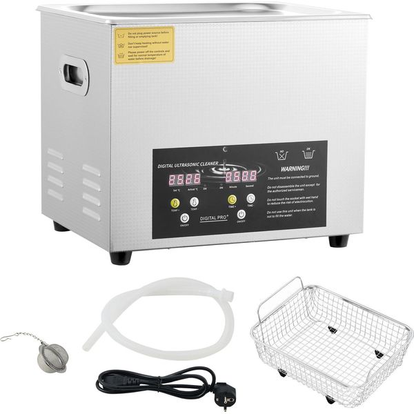 Succebuy Pulitore A Ultrasuoni Migliorato 10L Pulitore Professionale Digitale Da Laboratorio Con Timer Per La Pulizia Accurata Di Parti E Strumenti, Riscaldatore Da 400W, Potenza A Ultrasuoni 240W-image