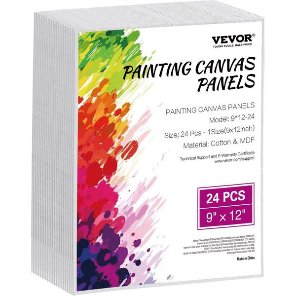 Pannelli Di Tela Tele 24 Pezzi 229X305Mm Pittura Tela Bianca Olio Pittura-image