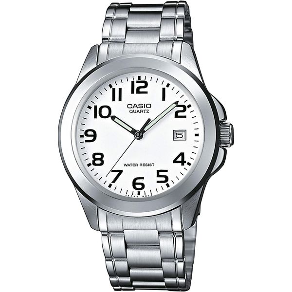 Quarzuhr, Silber (Edelstahlfarben), Casio Timeless Collection, Armbanduhren, Damen, Quarzuhr, Armbanduhr, Herrenuhr, Damenuhr, Edelstahlarmband, Datum, Neo-Display-image