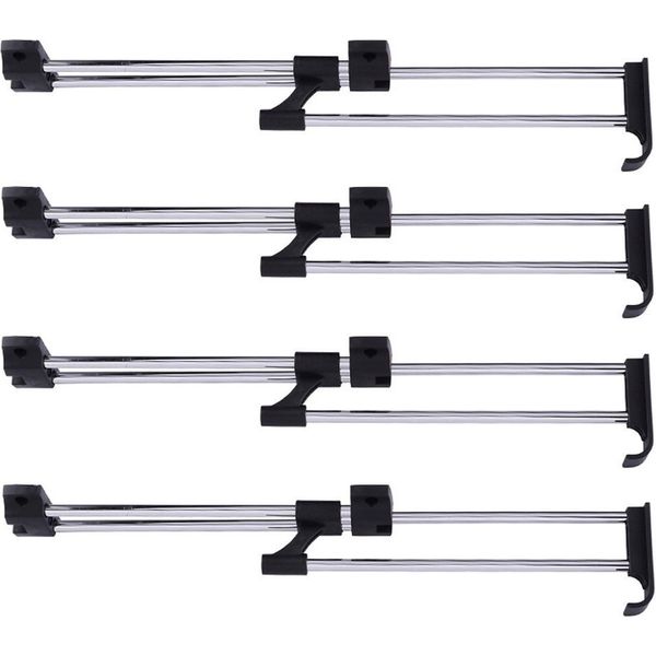 Set Di 4 Appendiabiti, Estensibile Da 30 A 52 Cm, Asta Appendiabiti Estensibile Per Guardaroba, Appendiabiti Estraibile Da Avvitare, Asta Salvaspazio Per Appendiabiti E Appendipantaloni, Accessori Per Guardaroba-image