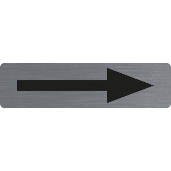 Cartello Informativo Autoadesivo Exacompta Freccia 16,5X4,4 Cm Aspetto Alluminio Grigio-image