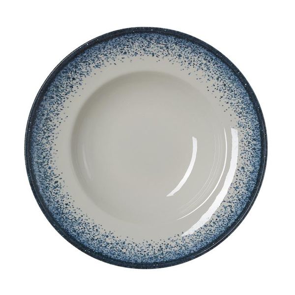 6X Piatti Da Pasta Ø 27,5 Cm Vida Marina / Porcellana Bianca Blu-image
