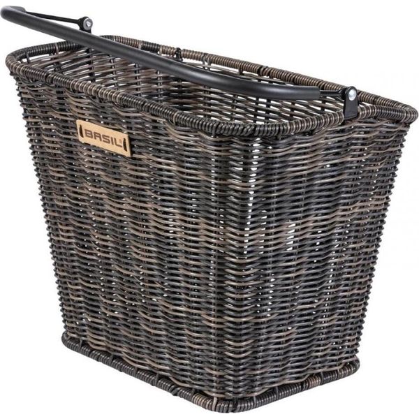 Basil Bremen Cestino Per Ruote Anteriori In Alluminio Look Rattan Marrone-image