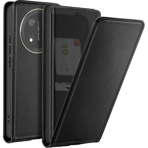 Avizar, Custodia Verticale A Ribalta Per Honor Magic 7 Lite Portacarte, Nero-image
