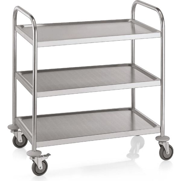 Carrello Di Servizio In Acciaio Inox, 3 Ripiani-image