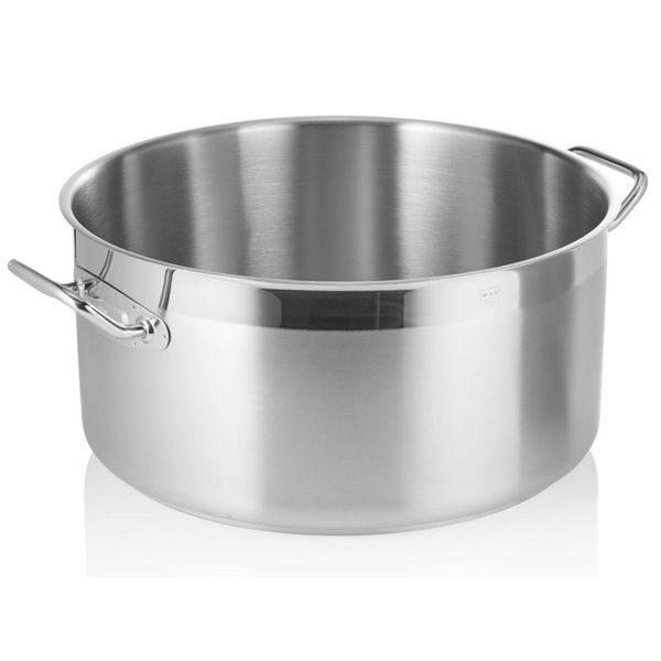 Pentola Professionale In Acciaio Inox Pentola Per Friggere Con Coperchio 35,0 Litri ØXh: 45 X 23 Cm-image