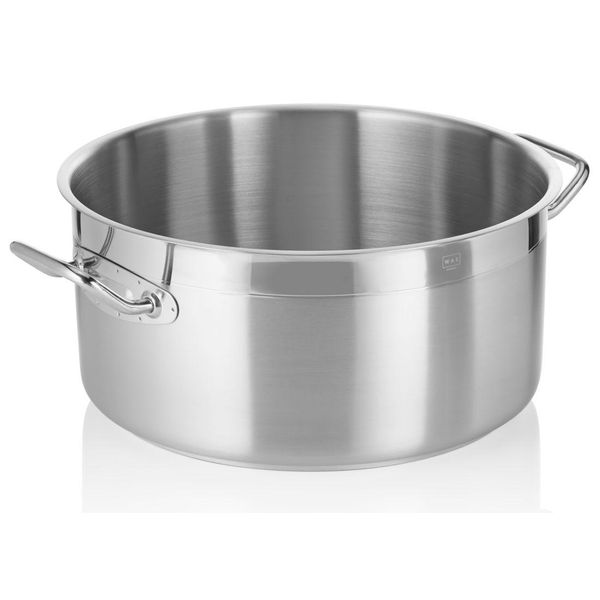 Pentola Professionale In Acciaio Inox Pentola Per Friggere Con Coperchio 24,0 Litri ØXh: 40 X 19,5 Cm-image